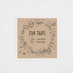 Karte aus Kraftkarton - zur Taufe
