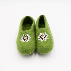 Filzfinken grün mit Edelweiss 
