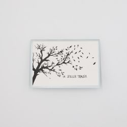 Karte – Trauerkarte Baum & Blätter